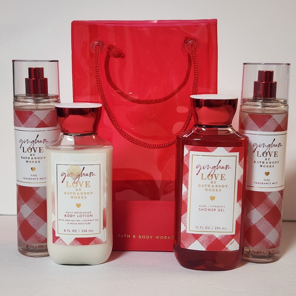 Bath & Body Works Gingham Love Set - Red and White